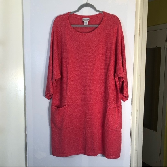 Soft Surroundings Tops - Soft Surroundings Pullover Women’s Pink Knit Tunic/Dress Pockets One Size